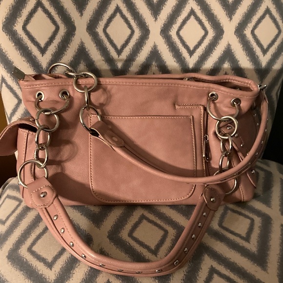 American Bling Stylish Pink Handbag with Embellishments - Picture 2 of 7